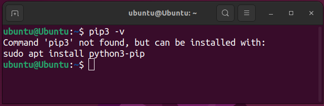 Ubuntu pip3 not found.